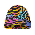 Colorful Zebra Leopard Pattern Print Beanie