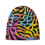 Colorful Zebra Leopard Pattern Print Beanie