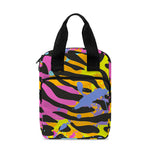 Colorful Zebra Leopard Pattern Print Bible Tote Bag
