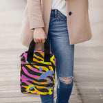 Colorful Zebra Leopard Pattern Print Bible Tote Bag