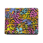 Colorful Zebra Leopard Pattern Print Bifold Wallet