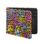Colorful Zebra Leopard Pattern Print Bifold Wallet