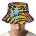 Colorful Zebra Leopard Pattern Print Bucket Hat