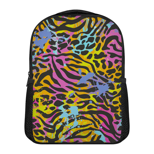 Colorful Zebra Leopard Pattern Print Casual Backpack