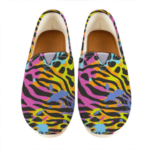 Colorful Zebra Leopard Pattern Print Casual Shoes