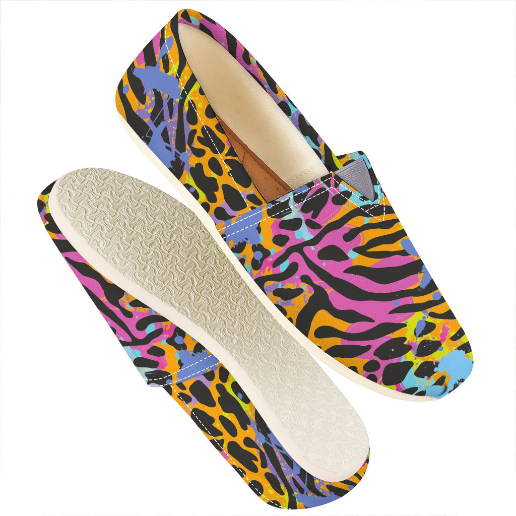 Colorful Zebra Leopard Pattern Print Casual Shoes