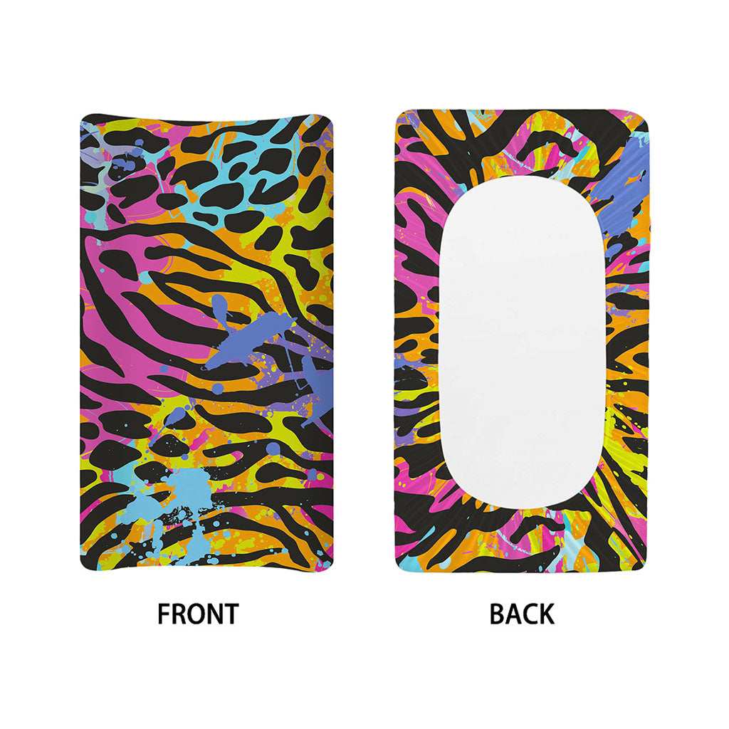 Colorful Zebra Leopard Pattern Print Changing Pad Cover