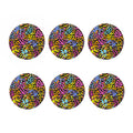 Colorful Zebra Leopard Pattern Print Coaster Set