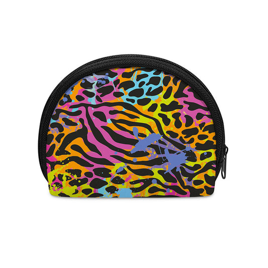 Colorful Zebra Leopard Pattern Print Coin Purse