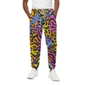 Colorful Zebra Leopard Pattern Print Cotton Sweatpants