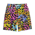 Colorful Zebra Leopard Pattern Print Cotton Shorts