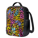 Colorful Zebra Leopard Pattern Print Crossbody Lunch Bag