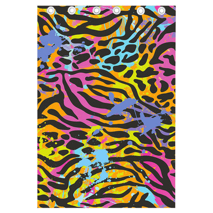 Colorful Zebra Leopard Pattern Print Curtain