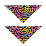 Colorful Zebra Leopard Pattern Print Dog Bandana