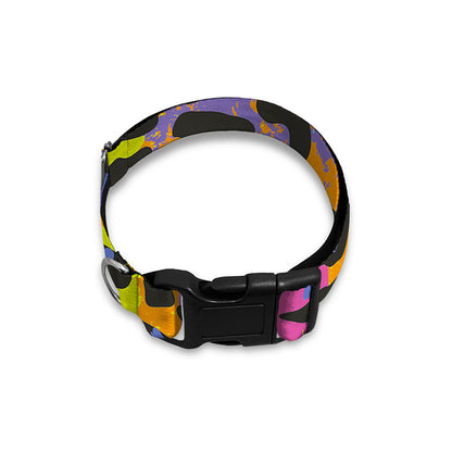 Colorful Zebra Leopard Pattern Print Dog Collar