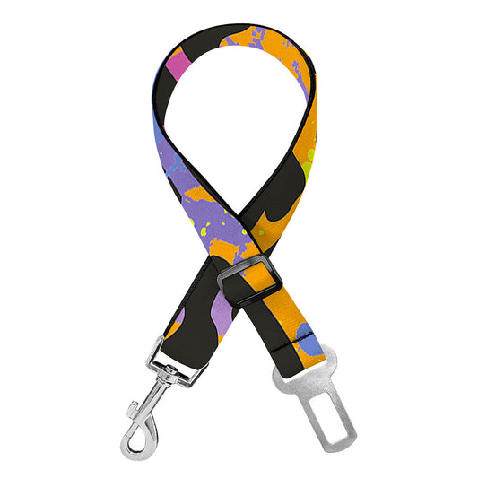 Colorful Zebra Leopard Pattern Print Dog Seat Belt