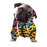 Colorful Zebra Leopard Pattern Print Dog Zip Up Hoodie