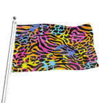 Colorful Zebra Leopard Pattern Print Flag