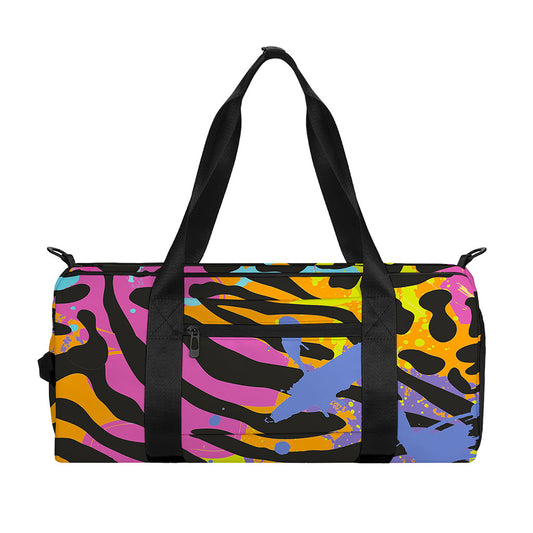 Colorful Zebra Leopard Pattern Print Gym Bag