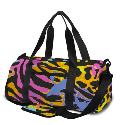 Colorful Zebra Leopard Pattern Print Gym Bag
