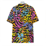 Colorful Zebra Leopard Pattern Print Hawaiian Shirt