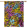 Colorful Zebra Leopard Pattern Print House Flag