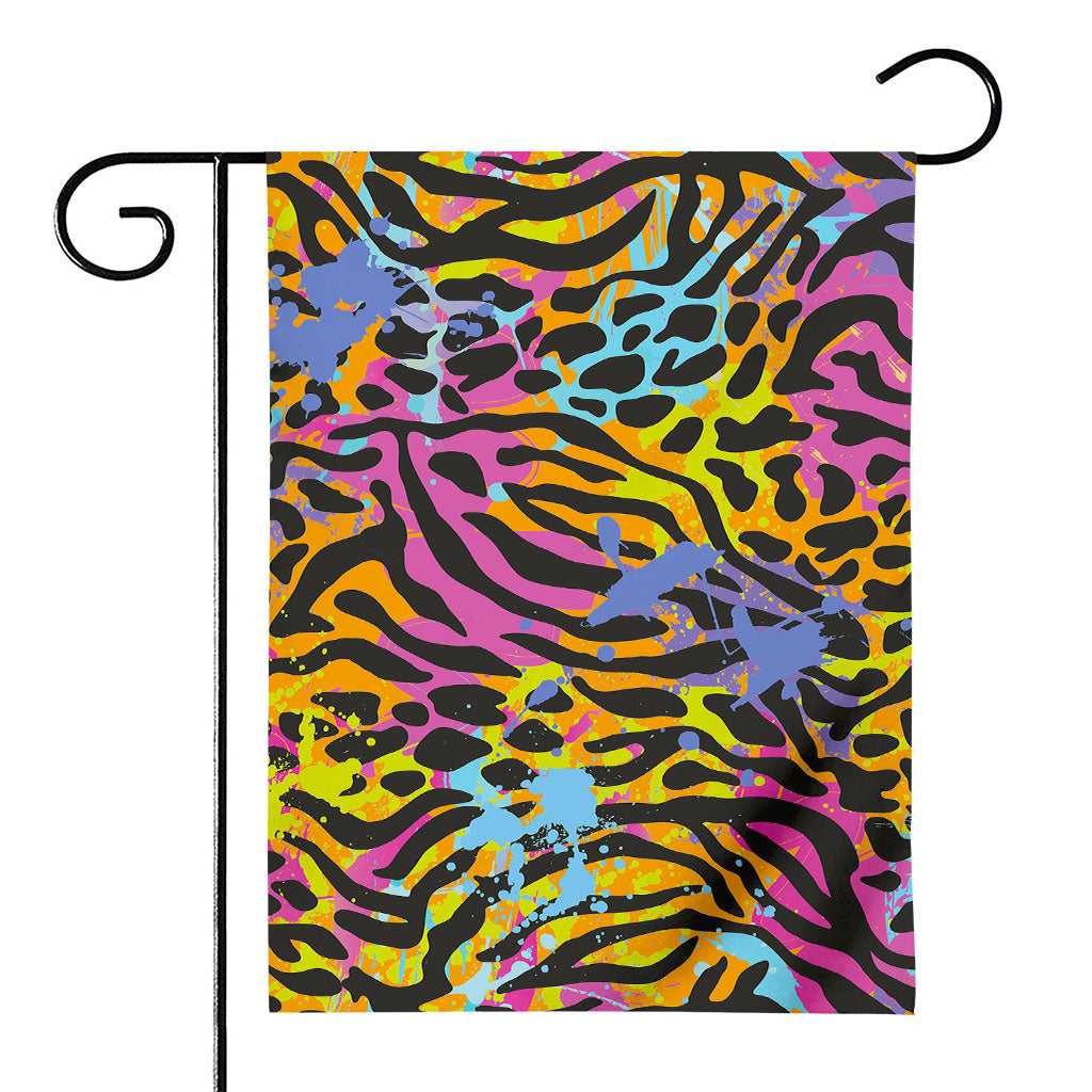 Colorful Zebra Leopard Pattern Print House Flag