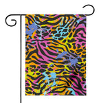 Colorful Zebra Leopard Pattern Print House Flag