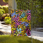 Colorful Zebra Leopard Pattern Print House Flag