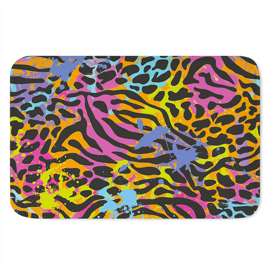 Colorful Zebra Leopard Pattern Print Indoor Door Mat