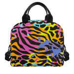 Colorful Zebra Leopard Pattern Print Insulated Lunch Bag