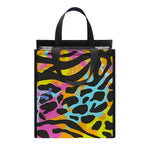 Colorful Zebra Leopard Pattern Print Insulated Lunch Tote