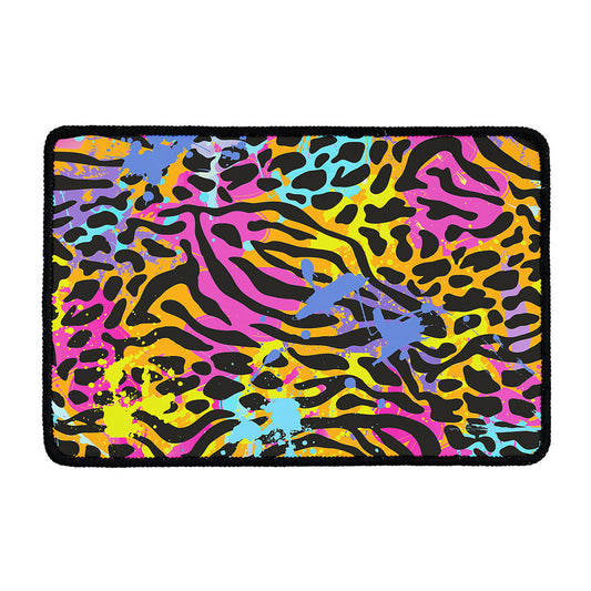 Colorful Zebra Leopard Pattern Print Kitchen Mat