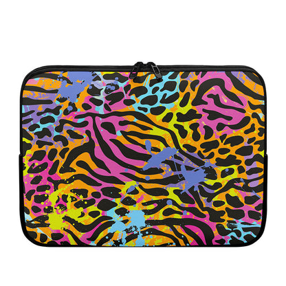 Colorful Zebra Leopard Pattern Print Laptop Sleeve