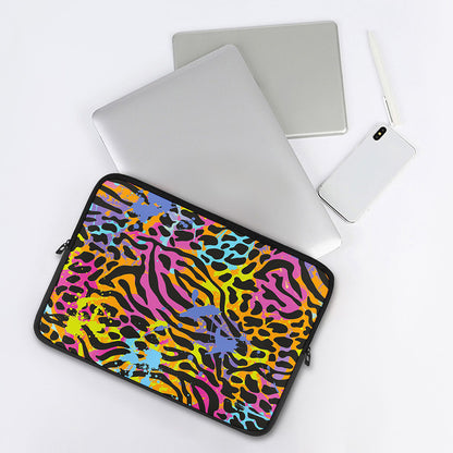 Colorful Zebra Leopard Pattern Print Laptop Sleeve