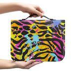 Colorful Zebra Leopard Pattern Print Leather Bible Cover