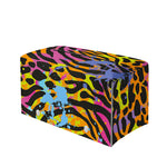 Colorful Zebra Leopard Pattern Print Leather Tissue Box Cover
