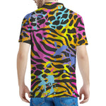Colorful Zebra Leopard Pattern Print Men's Polo Shirt