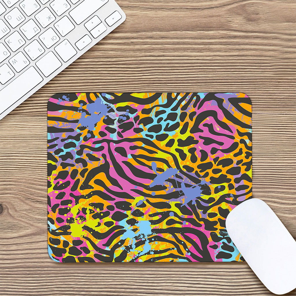 Colorful Zebra Leopard Pattern Print Mouse Pad