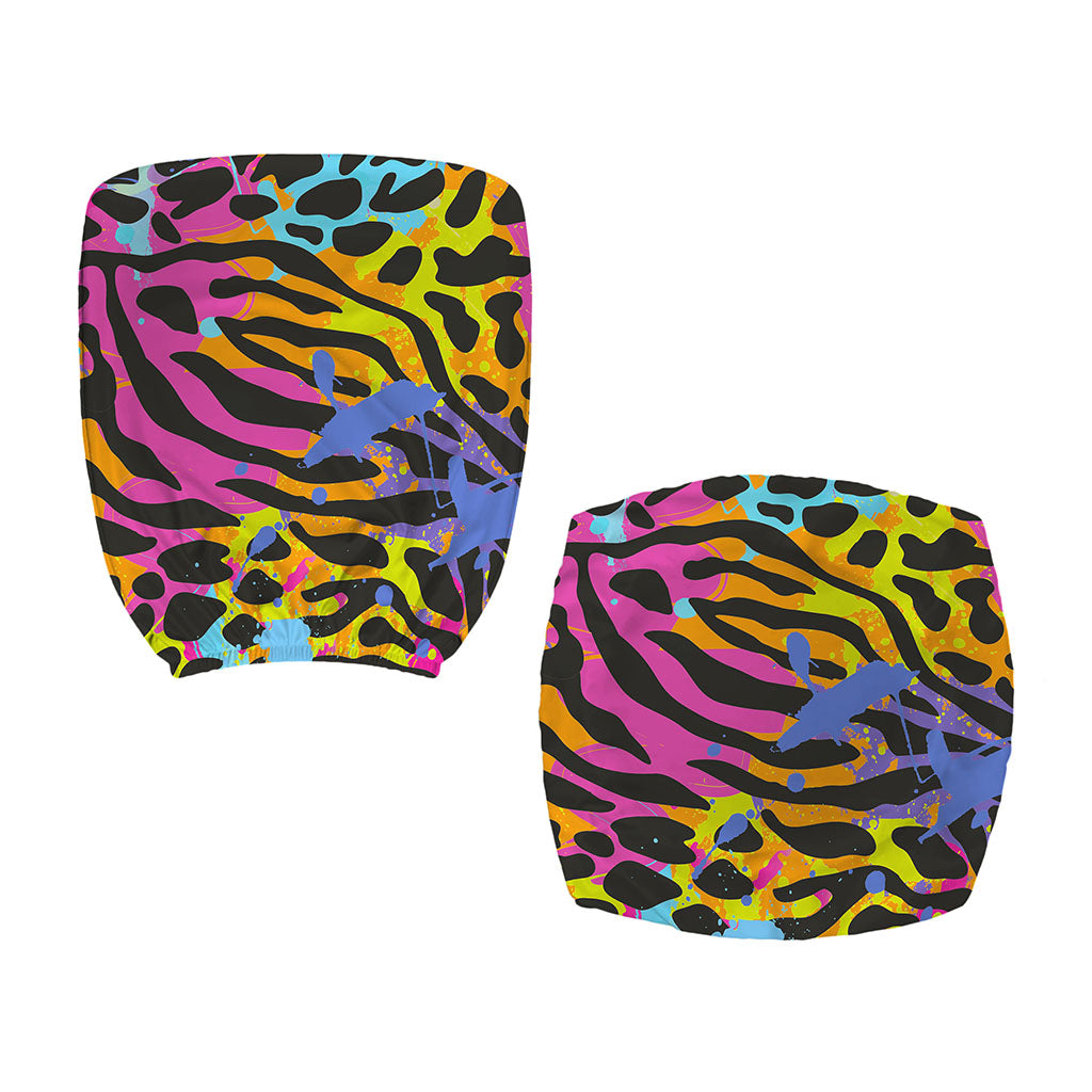 Colorful Zebra Leopard Pattern Print Office Chair Cover