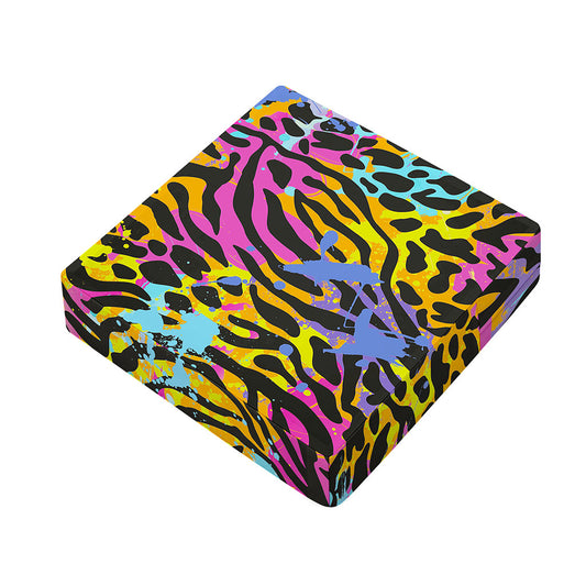 Colorful Zebra Leopard Pattern Print Outdoor Seat Cushion Cover