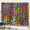 Colorful Zebra Leopard Pattern Print Pencil Pleat Curtains