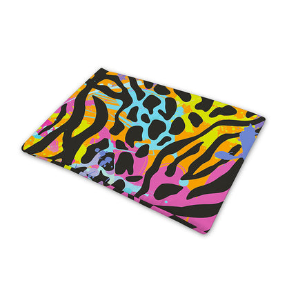 Colorful Zebra Leopard Pattern Print Pet Cooling Mat Cover
