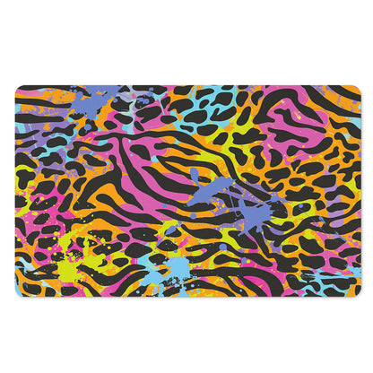 Colorful Zebra Leopard Pattern Print Polyester Doormat