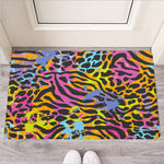 Colorful Zebra Leopard Pattern Print Rubber Doormat