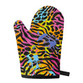 Colorful Zebra Leopard Pattern Print Single Oven Mitt