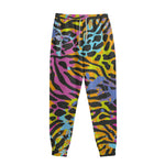 Colorful Zebra Leopard Pattern Print Sweatpants