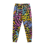 Colorful Zebra Leopard Pattern Print Sweatpants