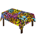 Colorful Zebra Leopard Pattern Print Tablecloth