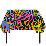 Colorful Zebra Leopard Pattern Print Tablecloth
